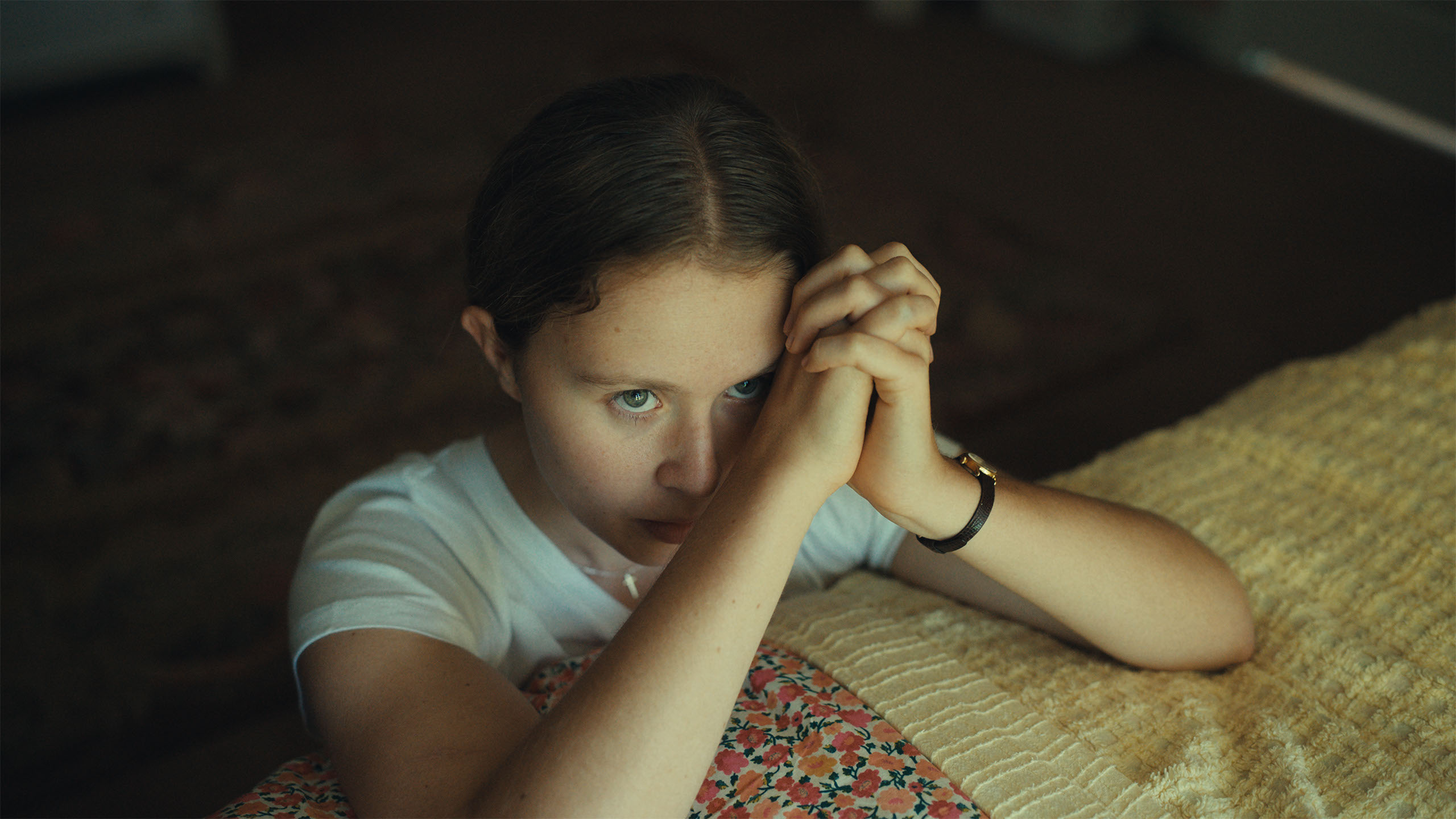 A photo of a girl praying